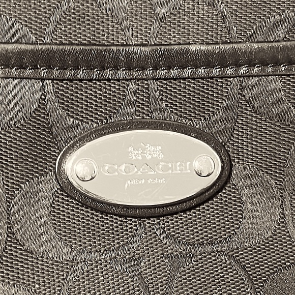 New Coach Black CC Web and Leather Crossbody Handbag - Picture 2 of 16